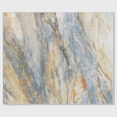 Papier Cadeau Texture de marbre dans gris et bleu (Plat)