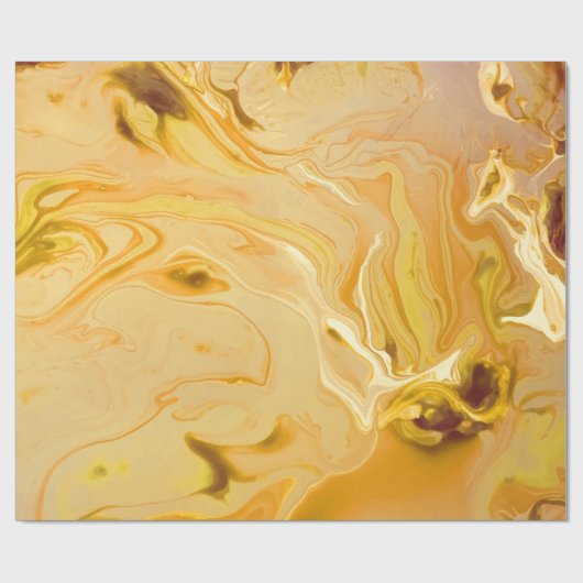 Papier Cadeau Texture de marbre doré (Plat)