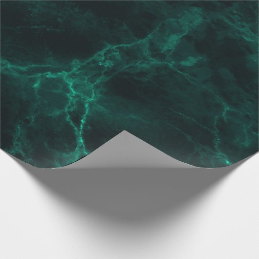 Papier Cadeau texture de marbre vert foncé (Coin)