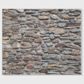 Papier Cadeau Texture de mur en pierre (Plat)