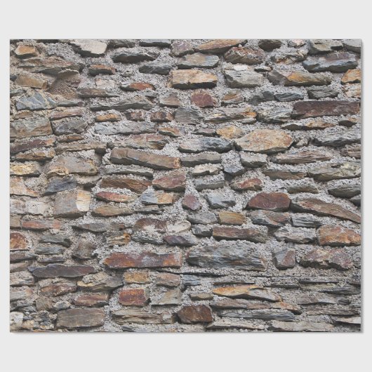 Papier Cadeau Texture de mur en pierre (Plat)
