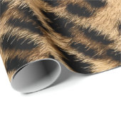 Papier Cadeau Texture de peau de léopard (Coin rond)