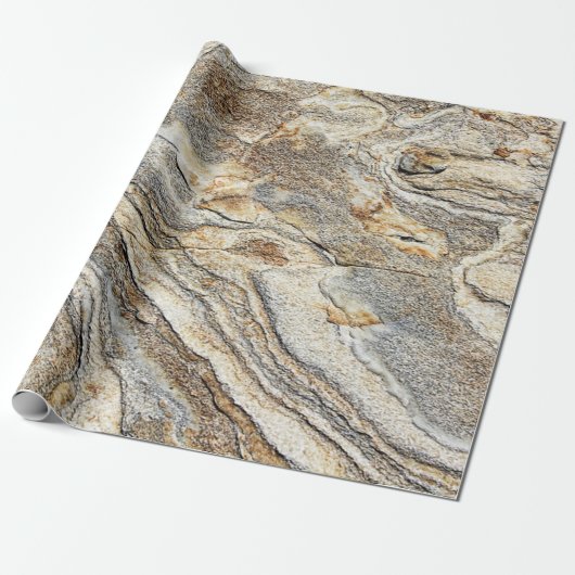 Papier Cadeau Texture de pierre de marbre granit à la mode (Déroulé)