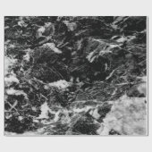 Papier Cadeau Texture de pierre de marbre noir moderne cool (Plat)