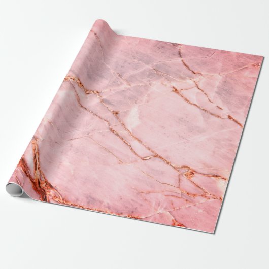 Papier Cadeau Texture de pierre de marbre rouge moderne cool (Déroulé)