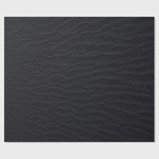 Papier Cadeau texture de surface de sable motif noir (Plat)