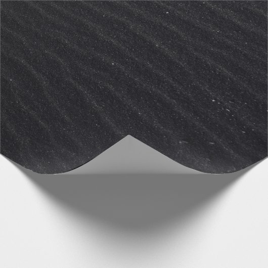Papier Cadeau texture de surface de sable motif noir (Coin)