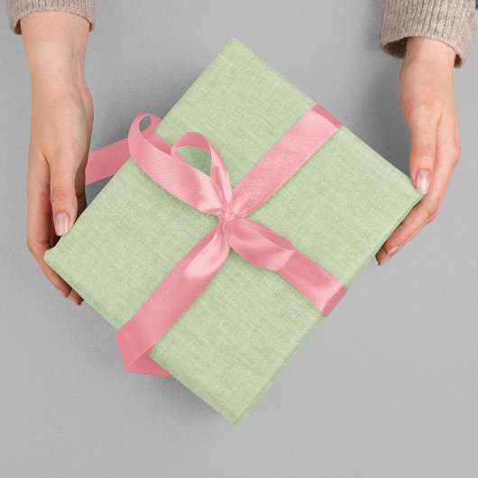 Papier Cadeau Texture de tissu imitant le lin beige vert