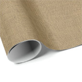 Papier Cadeau Texture de toile de jute (Coin rond)