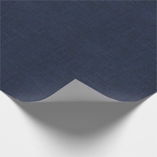 Papier Cadeau Texture de toile de jute de bleu marine (Coin)
