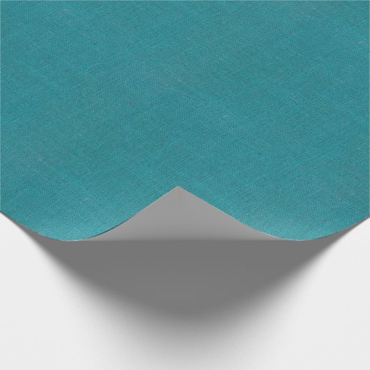 Papier Cadeau Texture de toile de jute de turquoise (Coin)