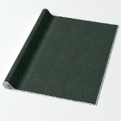 Papier Cadeau Texture de toile de jute de vert forêt (Déroulé)