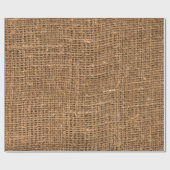Papier Cadeau Texture de toile de lin Brown (Plat)