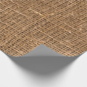 Papier Cadeau Texture de toile de lin Brown (Coin)