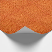 Papier Cadeau Texture de tricot de fil de couleur orange (Coin)