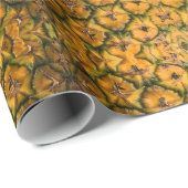 Papier Cadeau Texture d'écorce d'ananas (Coin rond)