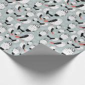 Papier Cadeau Texture Des Chouettes Blanches (Coin)