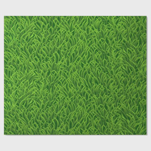 Papier Cadeau Texture d'herbe verte (Plat)