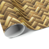 Papier Cadeau Texture diagonale de Basketweave (Coin rond)