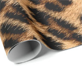 Papier Cadeau Texture d'impression de Cheetah (Coin rond)