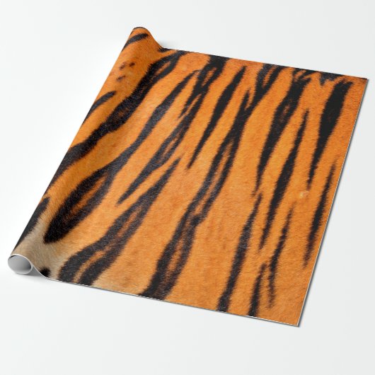 Papier Cadeau Texture d'impression de tigre (Déroulé)