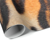 Papier Cadeau Texture d'impression de tigre (Coin rond)