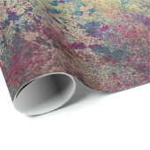 Papier Cadeau texture d'or Abstraite grunge (Coin rond)