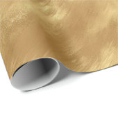 Papier Cadeau Texture dorée brossée abstraite (Coin rond)