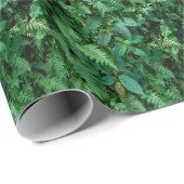 Papier Cadeau Texture du feuillage vert de l'herbe (Coin rond)