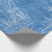 Papier Cadeau texture du plan architecture motif construction bl (Coin)