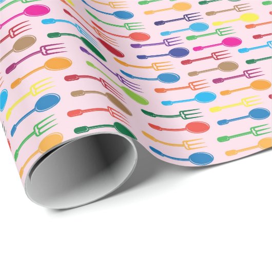 Papier Cadeau Texture du repas (Coin rond)