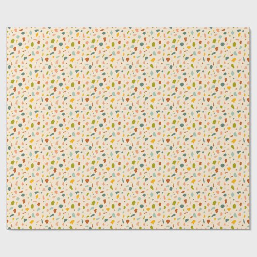 Papier Cadeau Texture du Terrazzo tacheté (Plat)