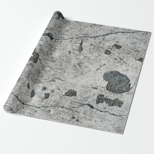 Papier Cadeau Texture d'un vieux mur de béton fêlé. Arrière-plan