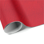 Papier Cadeau Texture dynamique de tissu rouge (Coin rond)