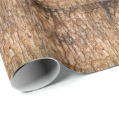 Papier Cadeau Texture écorce d'arbre, arrière - plan de bois nat (Coin rond)