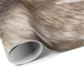 Papier Cadeau Texture élégante de fourrure (Coin rond)