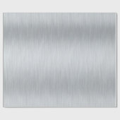 Papier Cadeau Texture en aluminium brossé métallique (Plat)