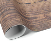 Papier Cadeau Texture en bois (Coin rond)