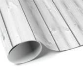 Papier Cadeau Texture en bois gris. (Coin rond)