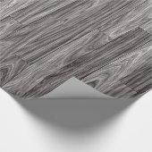 Papier Cadeau Texture en bois grise patinée de planches (Coin)