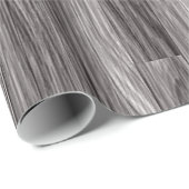 Papier Cadeau Texture en bois grise patinée de planches (Coin rond)