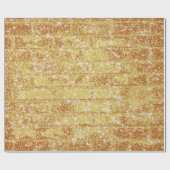Papier Cadeau Texture en brique pierre Parties scintillant or Dé (Plat)