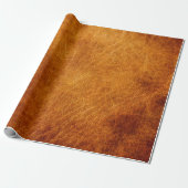 Papier Cadeau texture en cuir Brown (Déroulé)