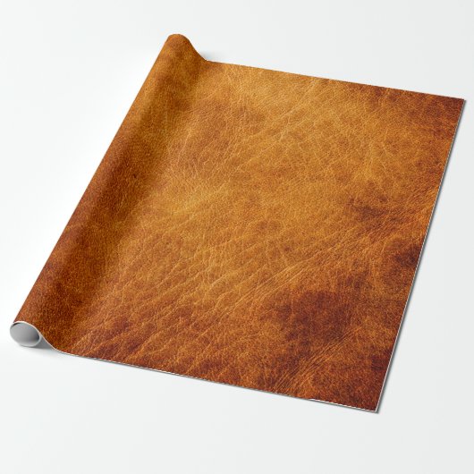 Papier Cadeau texture en cuir Brown (Déroulé)
