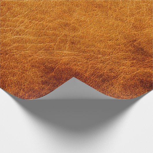 Papier Cadeau texture en cuir Brown (Coin)
