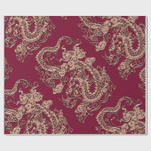 Papier Cadeau texture en cuir des dragons 3D métalliques (Plat)