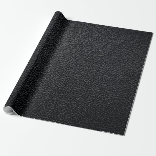 Papier Cadeau Texture en cuir noir ou arrière - plan. cuir, text (Déroulé)