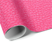 Papier Cadeau Texture en cuir rose (Coin rond)