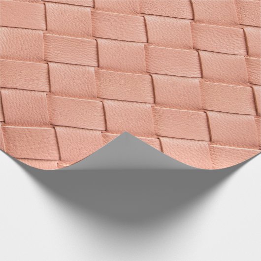 Papier Cadeau Texture en cuir rose clair (Coin)