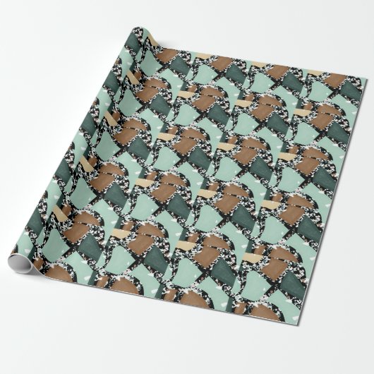 Papier Cadeau Texture en granit de marbre (Déroulé)